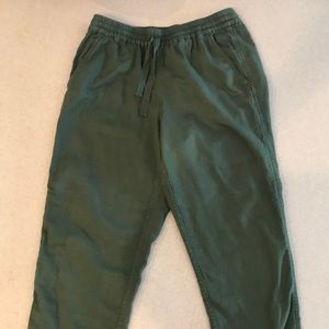 EUC Point Sur by J.Crew olive green joggers Sz 6